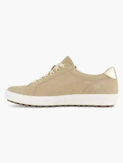 Dames Medicus Beige Leren Comfort Sneaker