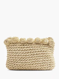 Dames Graceland Beige Rieten Schoudertas