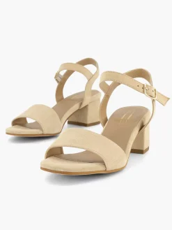 Dames 5th Avenue Beige Suede Sandalette
