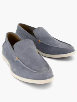 Heren Memphis One Blauwe Suede Loafer