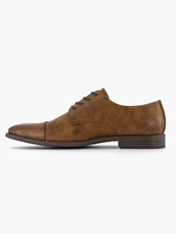 Heren AM SHOE Cognac Veterschoen
