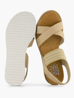 Dames Skechers Creme Sandaal