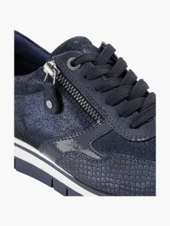 Dames Medicus Donkerblauwe Comfort Sneaker Croco