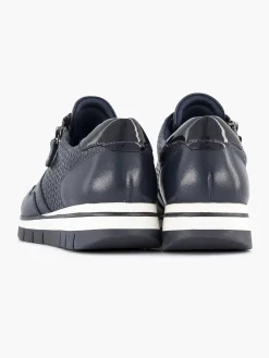 Dames Medicus Donkerblauwe Leren Comfort Sneaker