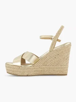 Dames Graceland Gouden Espadrille Sleehak