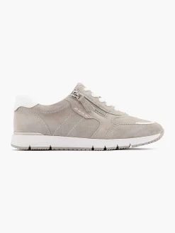 Dames Medicus Grijze Leren Comfort Sneaker