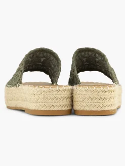 Dames Graceland Khaki Platform Slipper