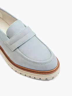Dames 5th Avenue Lichtblauwe Chunky Nubuck Loafer