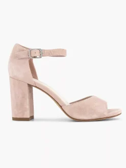 Dames 5th Avenue Lichtroze Suede Sandalette