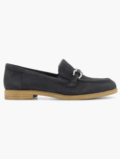 Dames Medicus Marineblauwe Leren Instapper