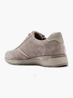 Dames Medicus Taupe Leren Comfort Sneaker