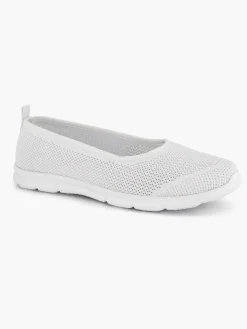 Dames Easy Street Witte Comfort Instapper