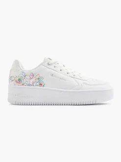 Dames Champion Witte Low Cut Shoe Rebound Platform