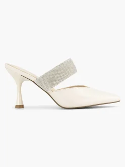Dames Graceland Witte Pump Steentjes