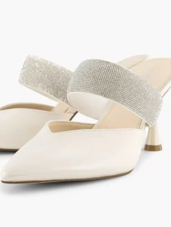 Dames Graceland Witte Pump Steentjes