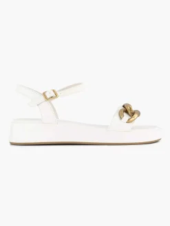 Dames Oxmox Witte Sandaal Sierketting