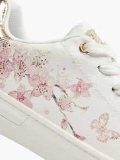 Kinderen Graceland Witte Sneaker Bloemenprint