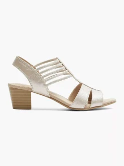 Dames Graceland Zilveren Sandaal Elastisch