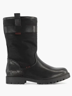 Dames Landrover Zwarte Enkellaars Gevoerd