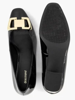 Dames Graceland Zwarte Lak Pump Siergesp