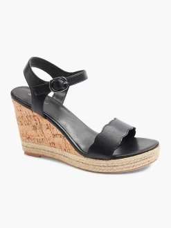 Dames Graceland Zwarte Sandalette