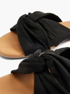 Dames Graceland Zwarte Slipper Knoop