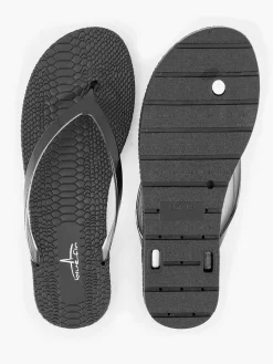 Dames Blue Fin Zwarte Teenslipper